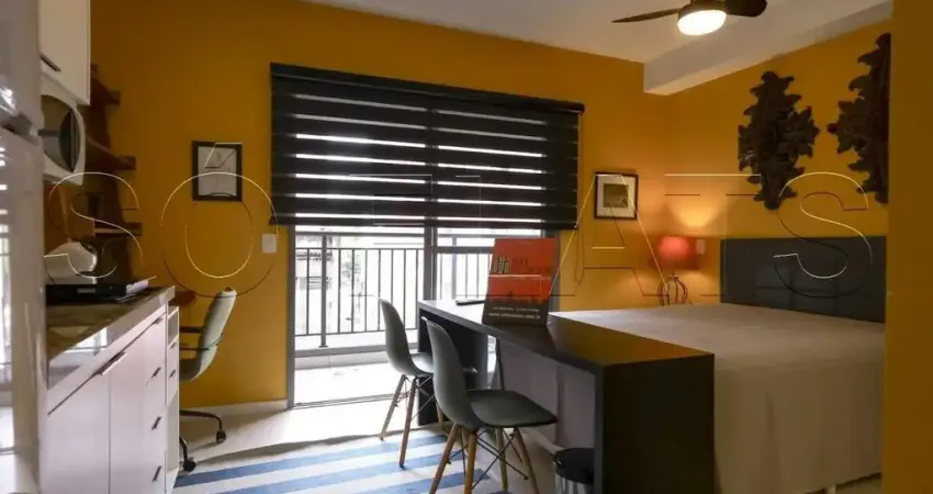 Residencial think home república, studio disponível para locação com 24m² e 1 dormitório.