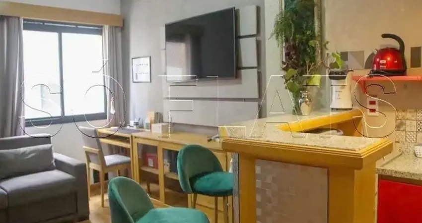 Apto hampton park, disponível para locação com 31m², 1 dormitório e 1 vaga de garagem