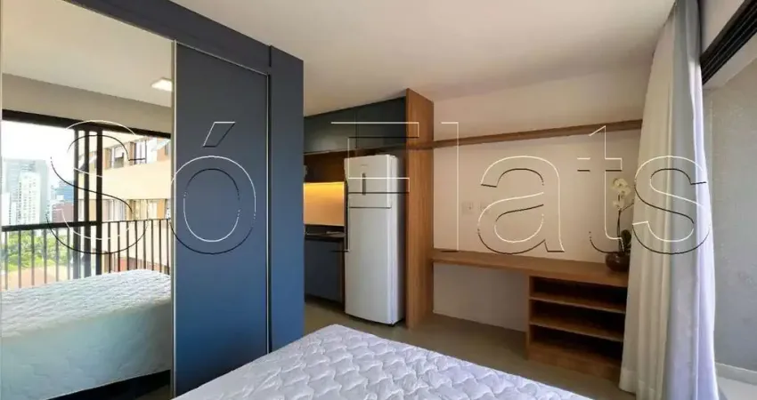 Studio urbic sabiá, flat disponível para locação contendo 25m² e 1 dormitório no bairro de moema.