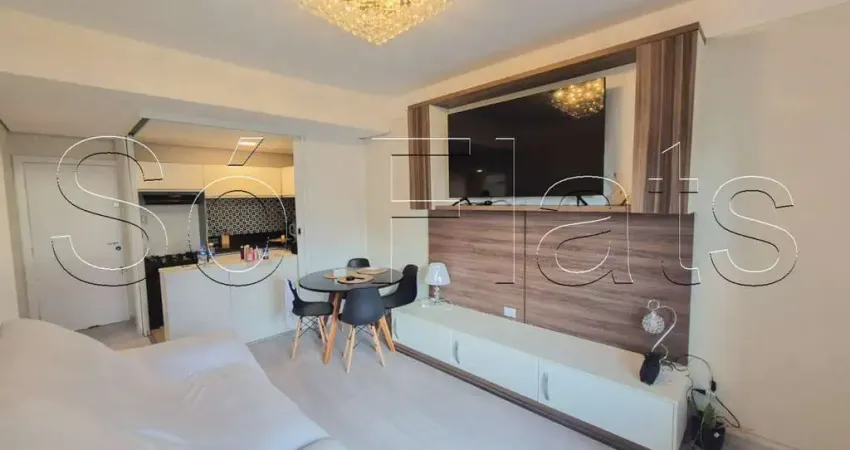 Apto disponível para locação no le bougainville, 51m², 1 dormitório e 1 vaga de garagem.