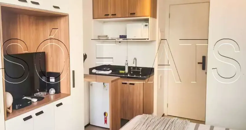 Studio mobiliado Frei Caneca VN Chez 19m² com serviços e lazer completo na Consolação