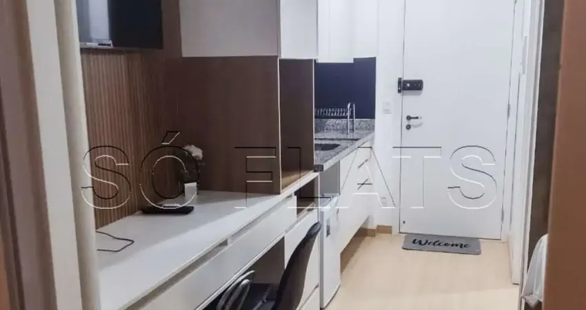 Studio mobiliado na Bela Vista com varanda, lazer completo e alto potencial de investimento