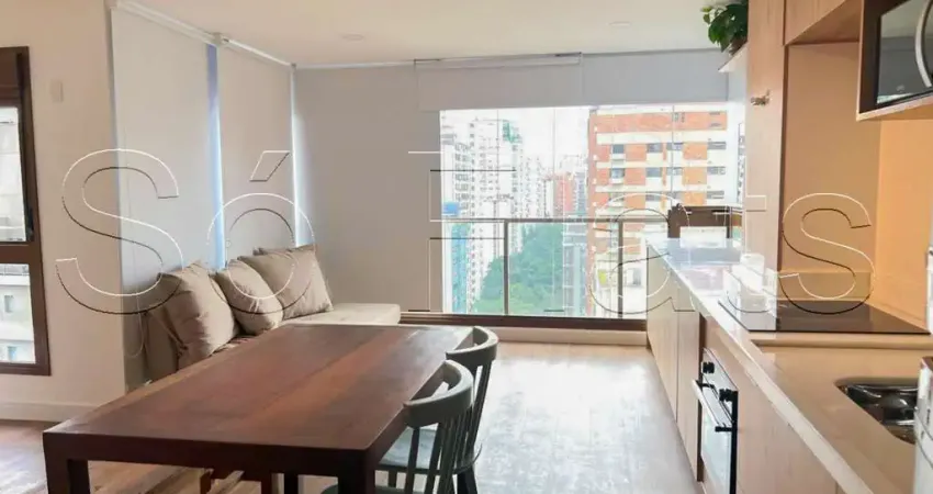 Apto no D'Oru Vila Nova Conceição contendo 46m², 1 dormitório e 1 vaga, disponível para locação.