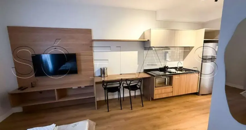 Studio mobiliado no Paraíso com metrô, lazer completo e alto potencial de investimento