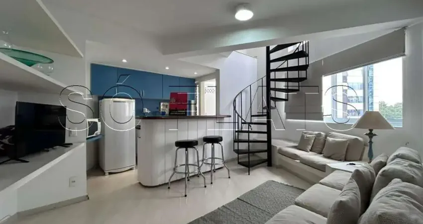 Flat Duplex 46m² à venda na Vila Nova Conceição com vaga e serviços completos