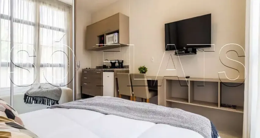 Studio Mobiliado 20m² no Centro SP, perto do Metrô | Jacques Pilon | Av Senador Queirós