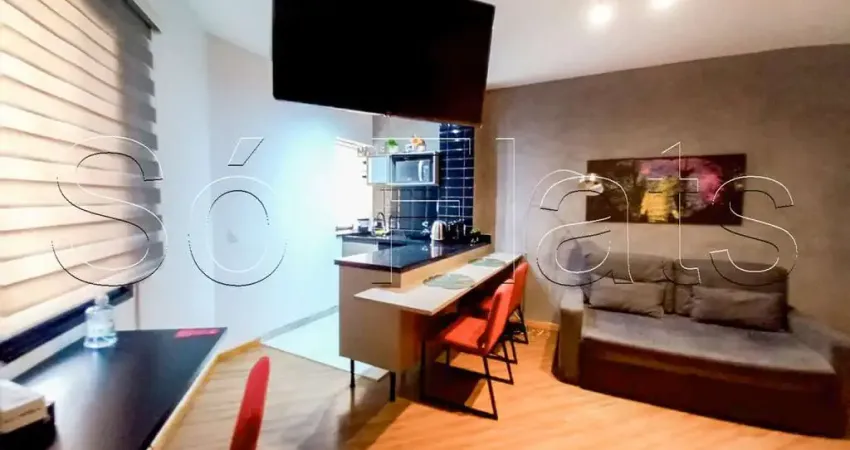 Apartamento mobiliado 31m² no Jardim Paulista com vaga | Hampton Park Residence