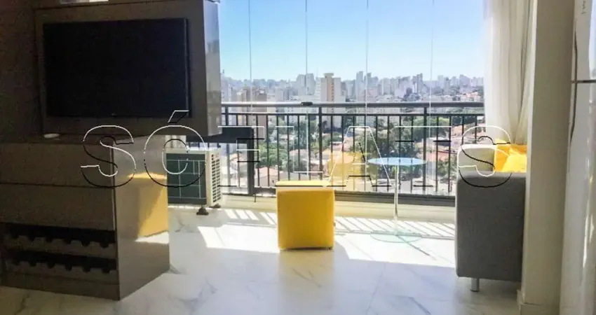 Studio mobiliado no Campo Belo | 35m² | 1 vaga | Próx. Aeroporto de Congonhas
