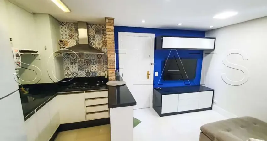 Flat mobiliado no Jardim Paulista 42m² com vaga perto do metrô Trianon Masp