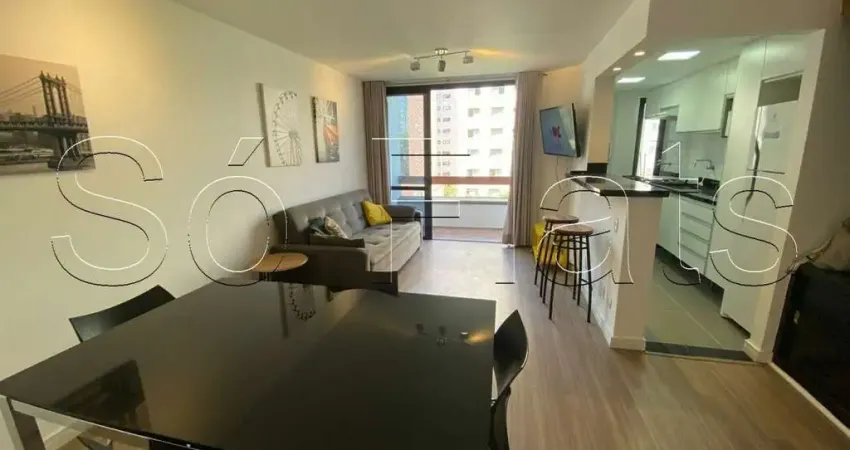 Duplex mobiliado em Moema com varanda, 1 vaga e lazer completo | 70m²