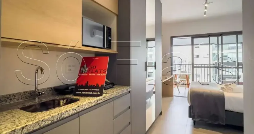 On Jurupis, studio disponível para locação contendo 29m² e 01 dormitório no bairro de Moema.