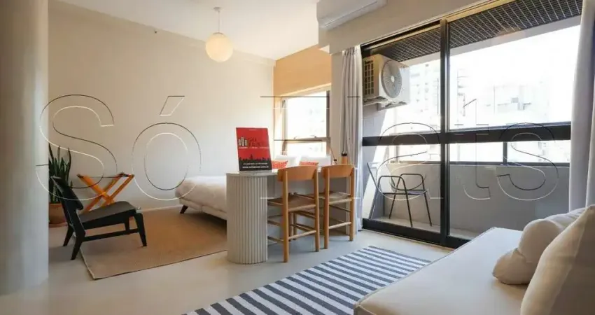 Flat no Quality Paulista disponível para locação com 30m², 1 dormitório e 1 vaga de garagem.