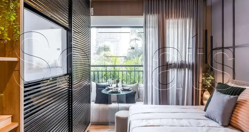 Studio 22m² com sacada no Brooklin, perto do Metrô Campo Belo, Rua Joaquim Guarani