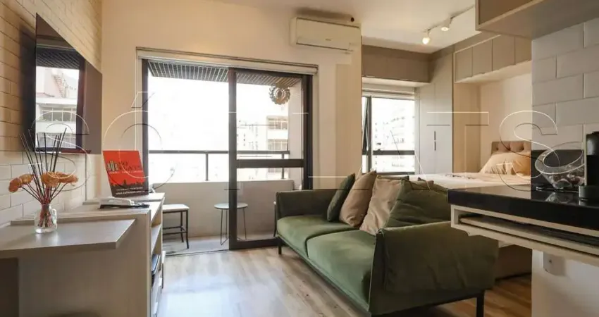 Flat mobiliado com vaga na Paulista | Quality Paulista Flat, 29m², varanda