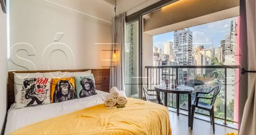 Studio à venda no Jardim Paulista, 21m², próximo ao Metrô Trianon-Masp e Av. Paulista