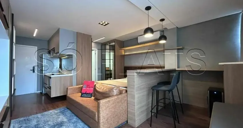 Studio mobiliado para locação 31m² com vaga na R Melo Alves Cerqueira César próximo ao Metrô.