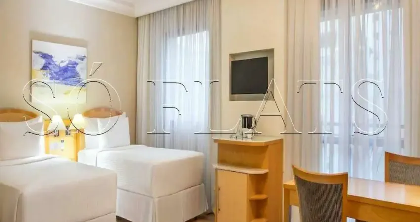 Flat no Innside Higienópolis contendo 32m², 1 dormitório e 1 vaga, disponível para locação.