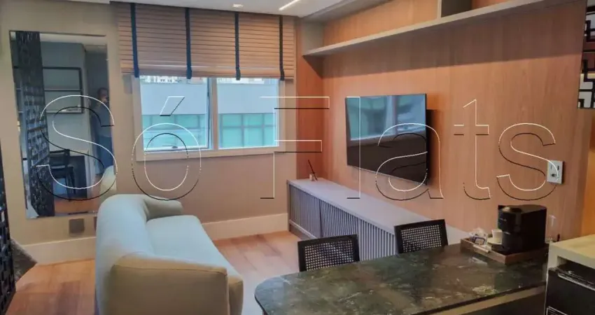 Flat em Alphaville disponível para locação com 31m², 1 dormitório e 1 vaga de garagem.