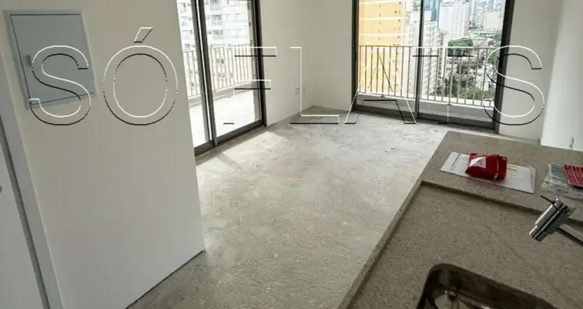 Studio à venda no Itaim Bibi, 41m², varanda e lazer completo, Voxx Itaim