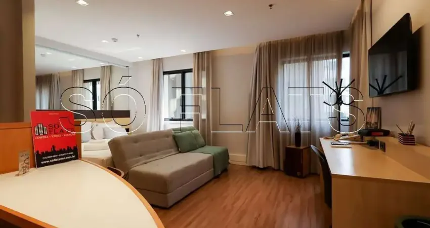 Flat Transamerica Faria Lima, disponível para venda com 28m², 1 dormitório e 1 vaga