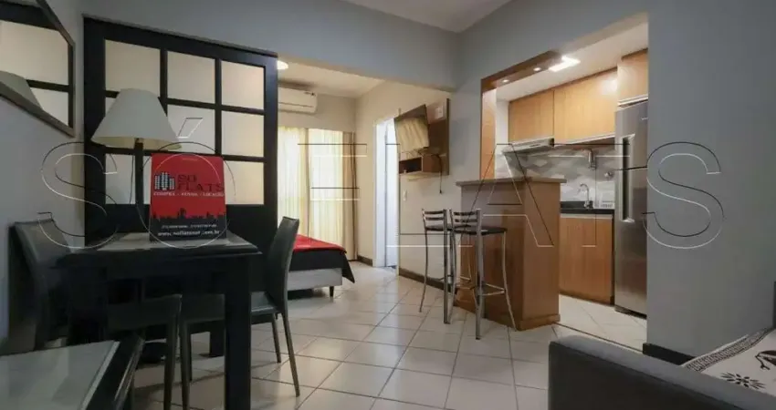 Champs Elysees, flat disponível para locação na Santa Cecilia, Republica, Centro de São Paulo.