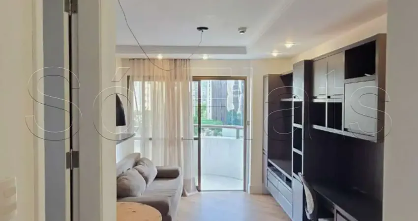 Flat no Paulista Wall Street com 48m², 1 dormitório e 1 vaga, disponível para locação nos Jardins.