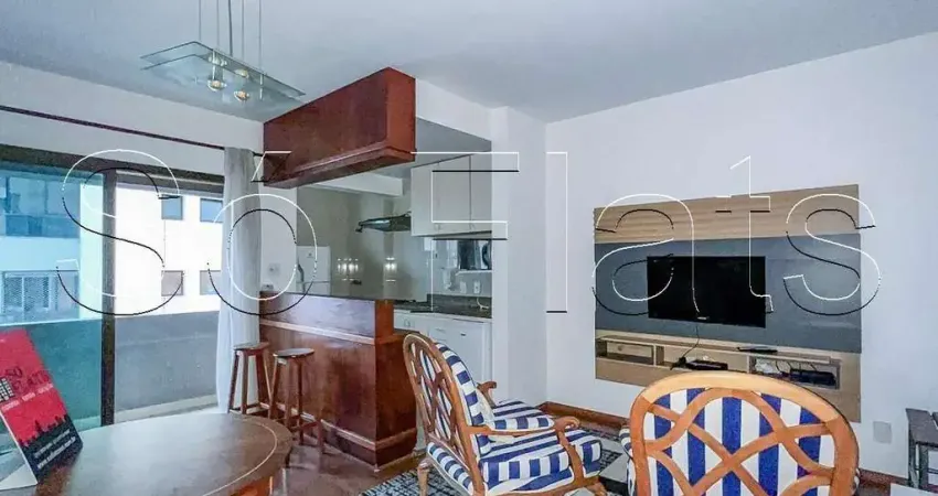 Flat para locação em moema, prox. a av. santo amaro, com fácil acesso ao bairro da vl. olímpia.