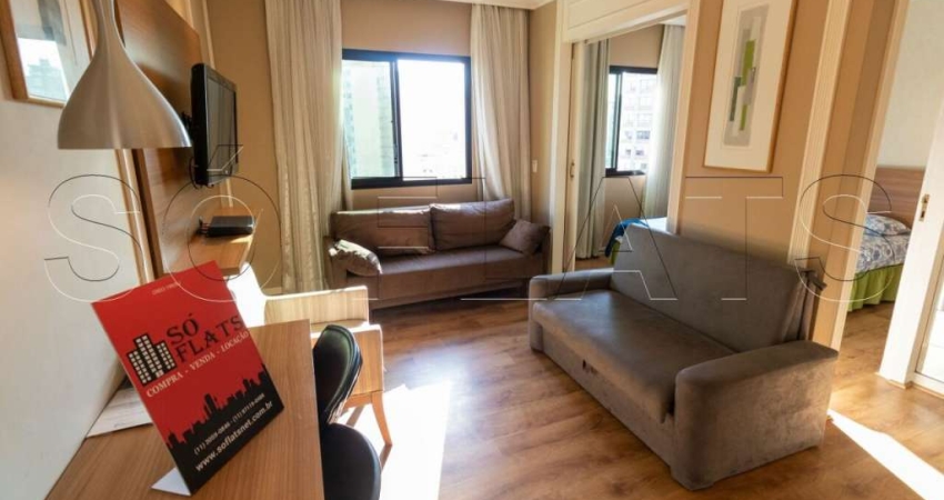 Flat na Bela Vista, próximo a Av. 9 de Julho, hospital Igesp e faculdade FGV. Com entradas imediata.