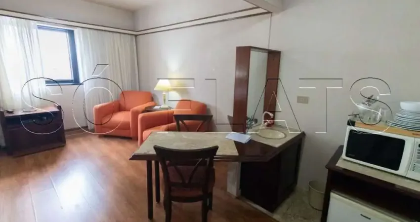 Flat Locação no Jardins ótima localização, todo mobiliado e com serviços para entrada imediata.