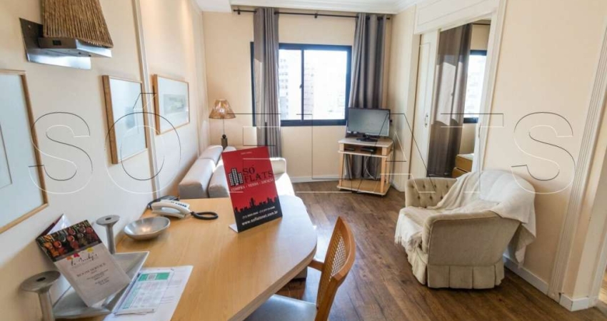Flat nos Jardins com 1 dormitório, próx a Av. Paulista, Museu do Masp e FGV e Metrô Trianon.