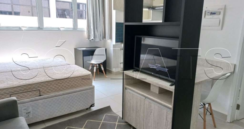 Flat para locação no Atrium Augusta, contendo 24m², 1 dormitório e 1 vaga de garagem