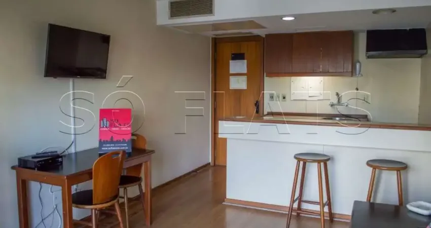 Flat no Jardins com 56m²sem burocracia na locação a 100m da Av. Paulista.