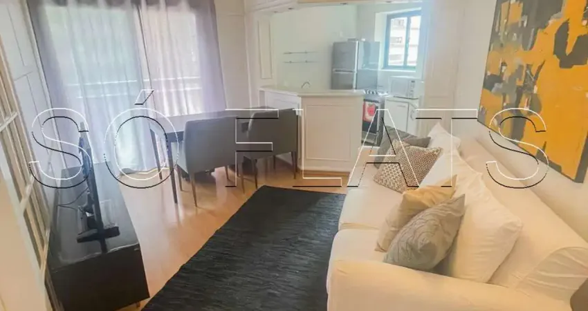 Flat no expert contendo 34m², 1 dormitório e 1 vaga, disponível para locação no itaim bibi.