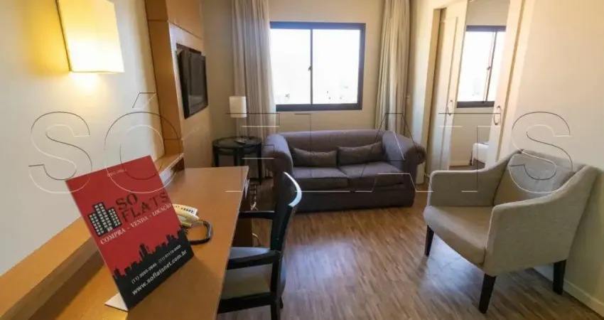 Flat nos Jardins com 1x dormitório, próx a Av. Paulista, Museu do Masp e FGV e Metrô Trianon.