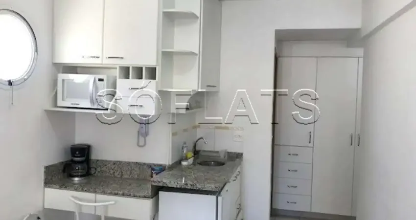 Flat New Studio em Pinheiros para locação com 27m² com 1 dormitório e 1 vaga de garagem.