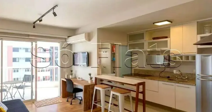 Flat de alto padrão no brooklin contendo uma área de lazer incrível, disponível para locação.