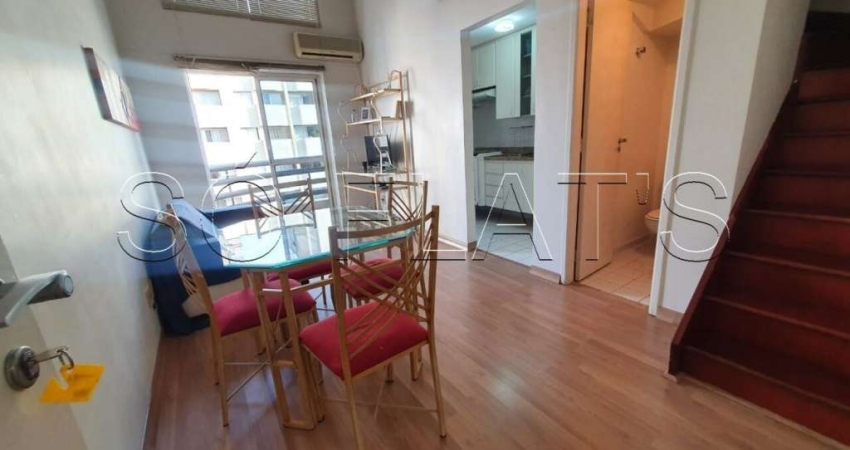 Flat no Duplex Life Moema contendo 55m², 1 dorm e 1 vaga Moema, disponível para locação.