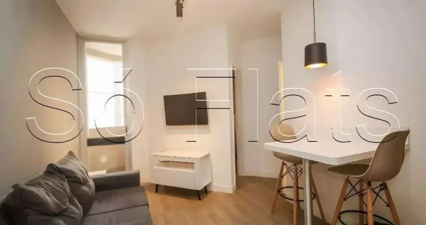 Stagium studio, flat disponível para locação contendo 35m², 01 dormitório e 01 vaga.