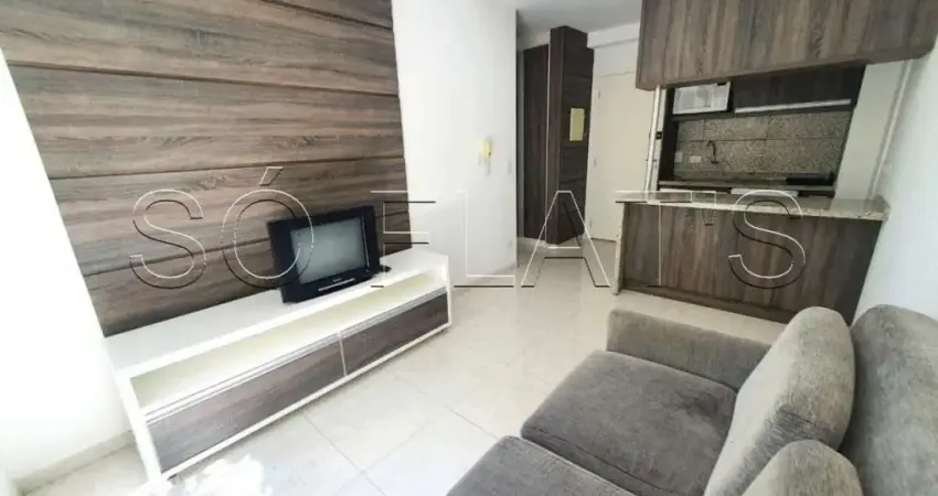 Flat totalmente mobiliado disponível para locação próximo da Av. Hebe Camargo.