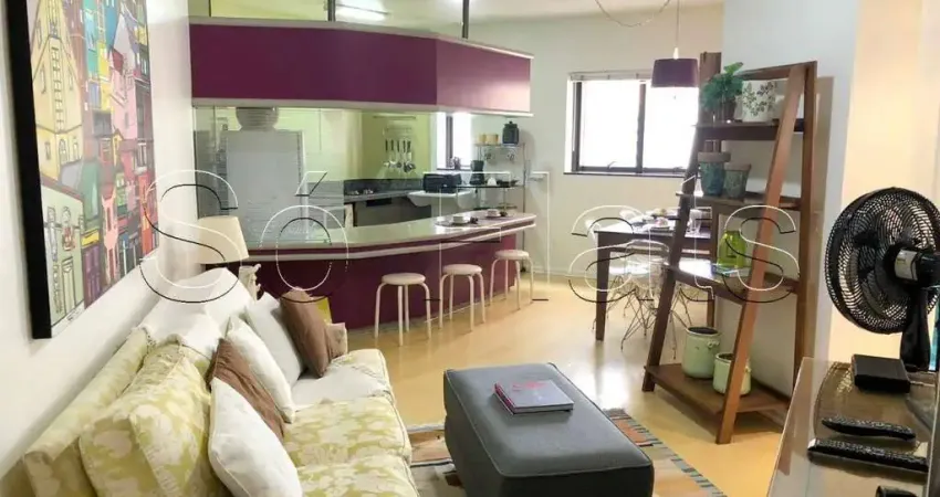 Flat completamente mobiliado para locação na av brigadeiro luís antônio. sem nenhuma burocracia.