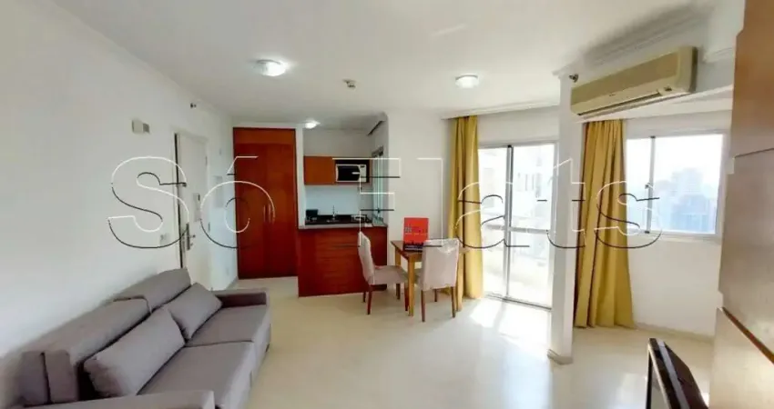 Flat disponível para locação na Rua Bela Cintra, próximo a Faculdade Mackenzie e Av. Paulista.