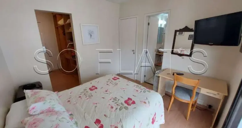 Flat disponível para locação contendo 31m², 1 dormitório e 1 vaga de garagem.