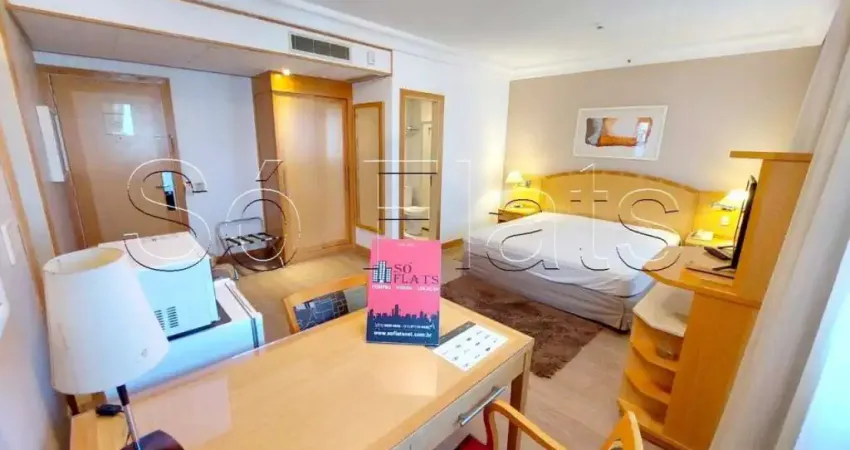Flat no Tryp Higienópolis com 2 dormitórios e 2 vagas de garagem, disponível para locação.
