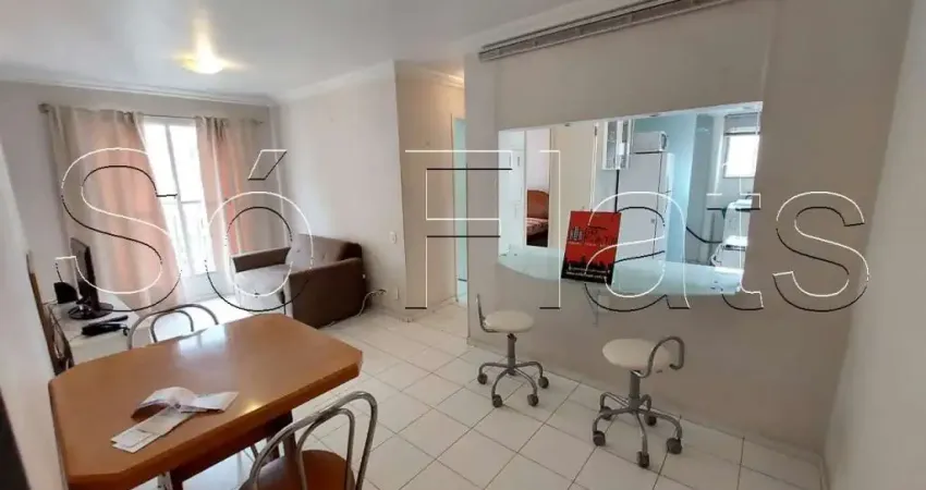 Apartamento roma palace para locação na vila nova conceição com 49m², com 1 dormitório e 1 vaga.