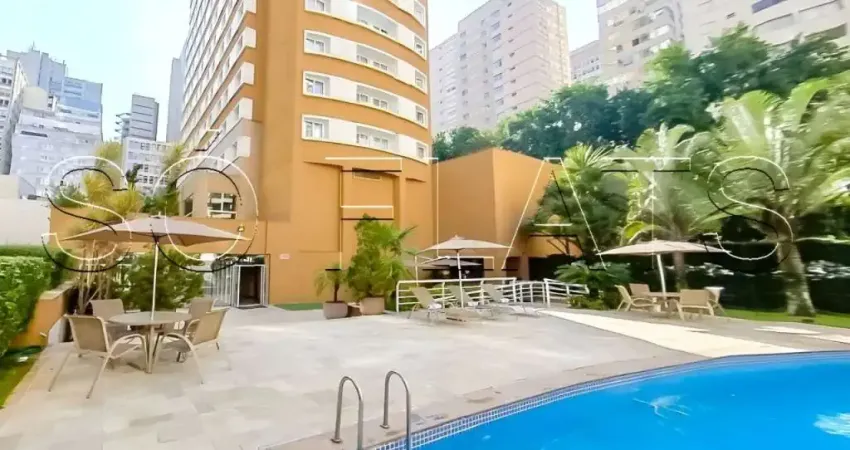 Flat no International Plaza com 2 dormitórios e 2 vagas disponível para locação no Jardins.