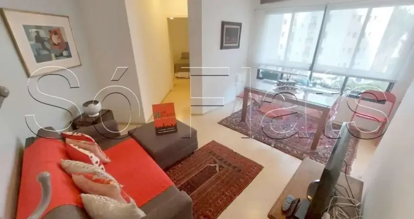 Flat no usa morumbi com 60m², 1 dormitório e 1 vaga de garagem disponível para locação.