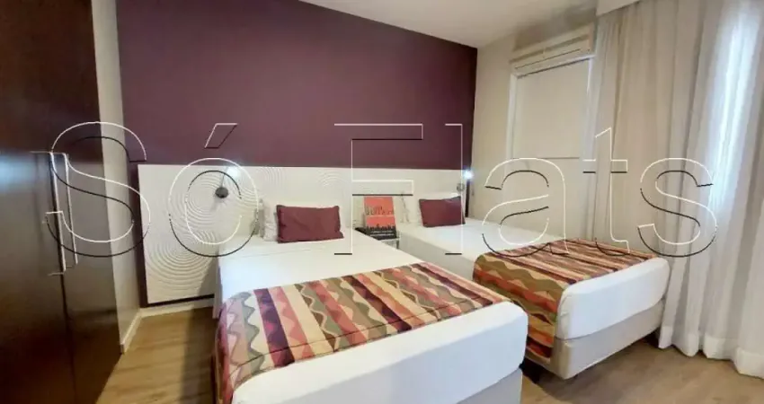 Flat Condomínio Metrópoles contendo 32m² para locação com 1 vaga e 1 dormitório.