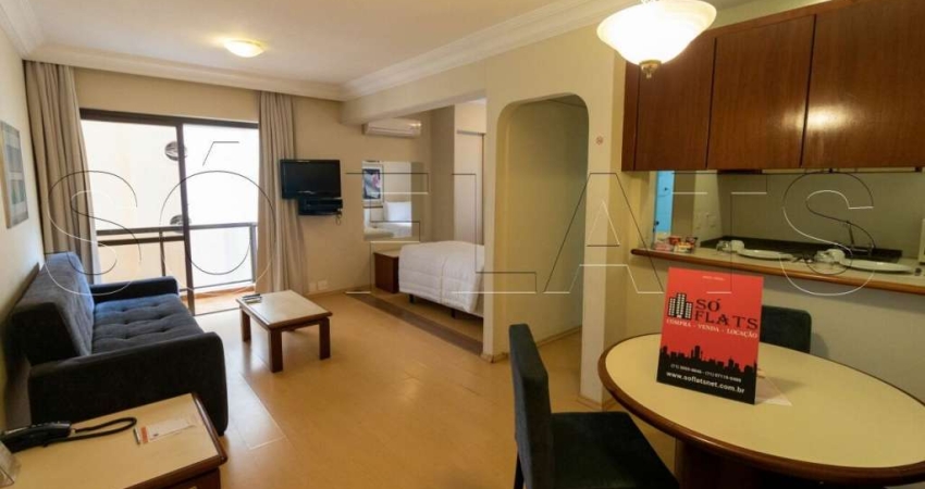 Flat Central Park no Jardins com 40m² e 1 dorm próximo ao Metro Trianon-Masp.