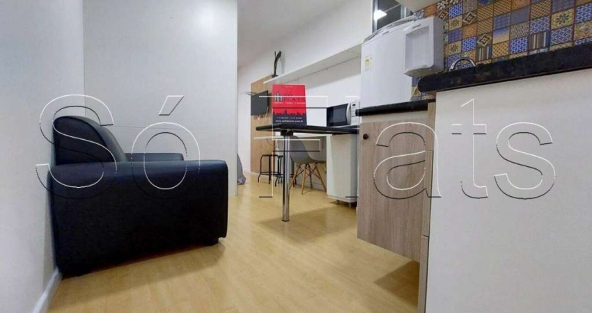 Flat New Studio em Pinheiros para locação, 27m² 1 dormitório e 1 vaga de garagem.