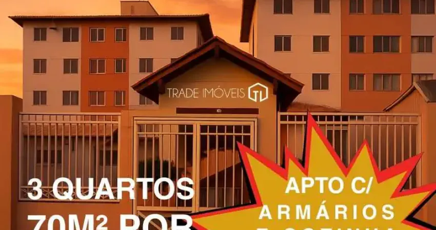 &amp;#127968; Apartamento 70m² Ibiporã, 3 Quartos, c/ planejado pronto